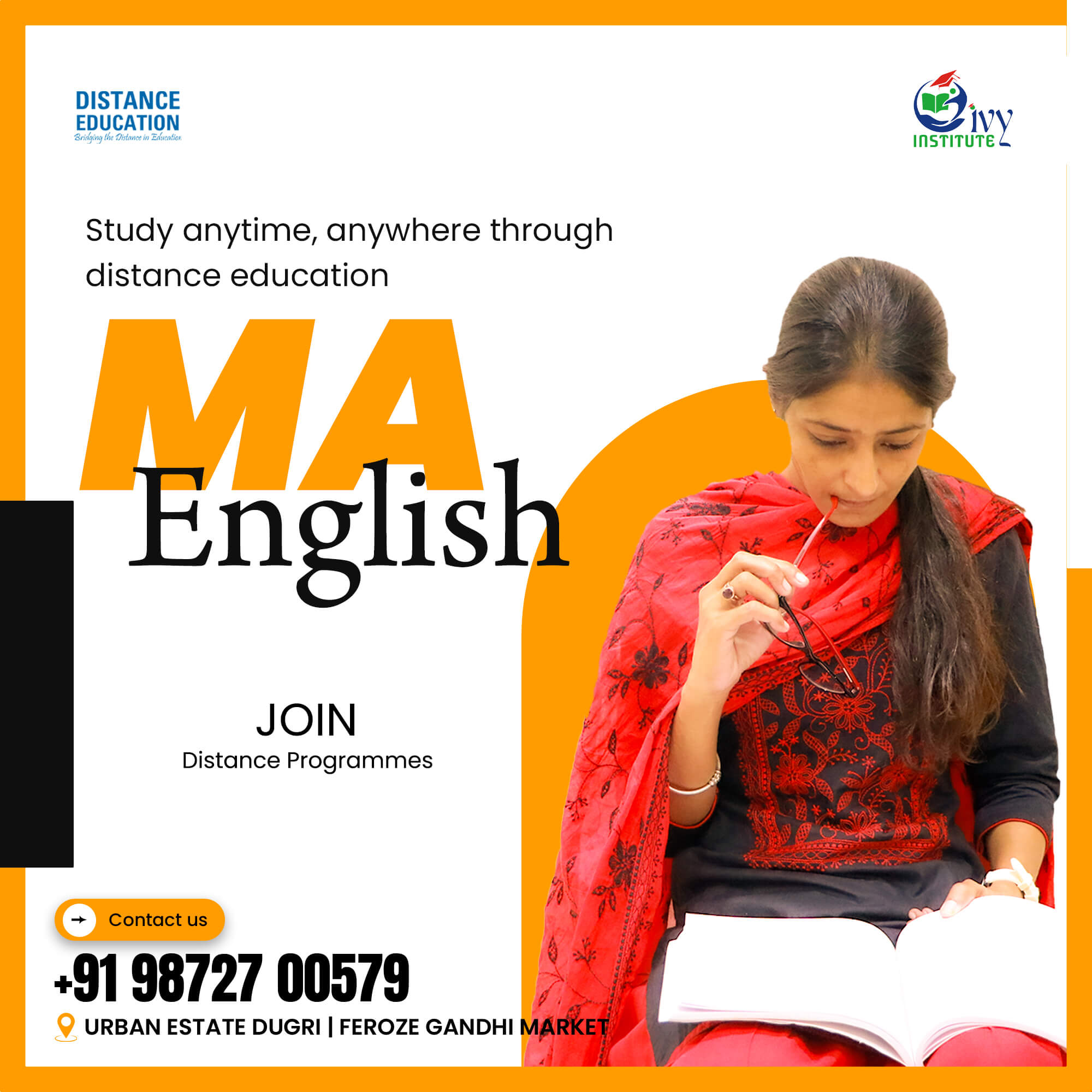Join today to pursue MA in English