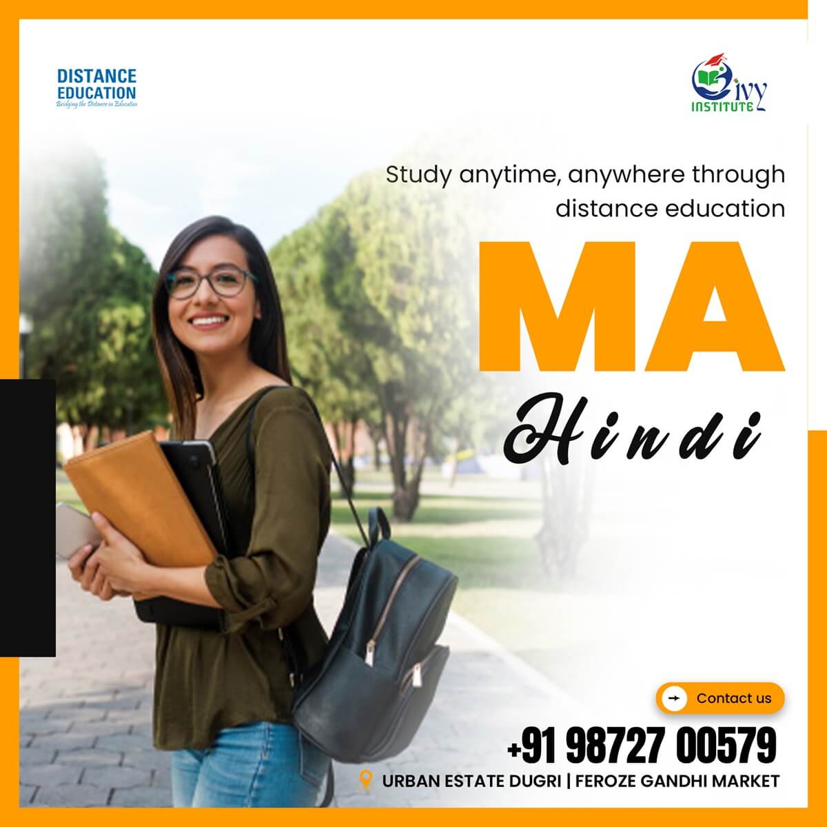 Enroll today in M A Hindi