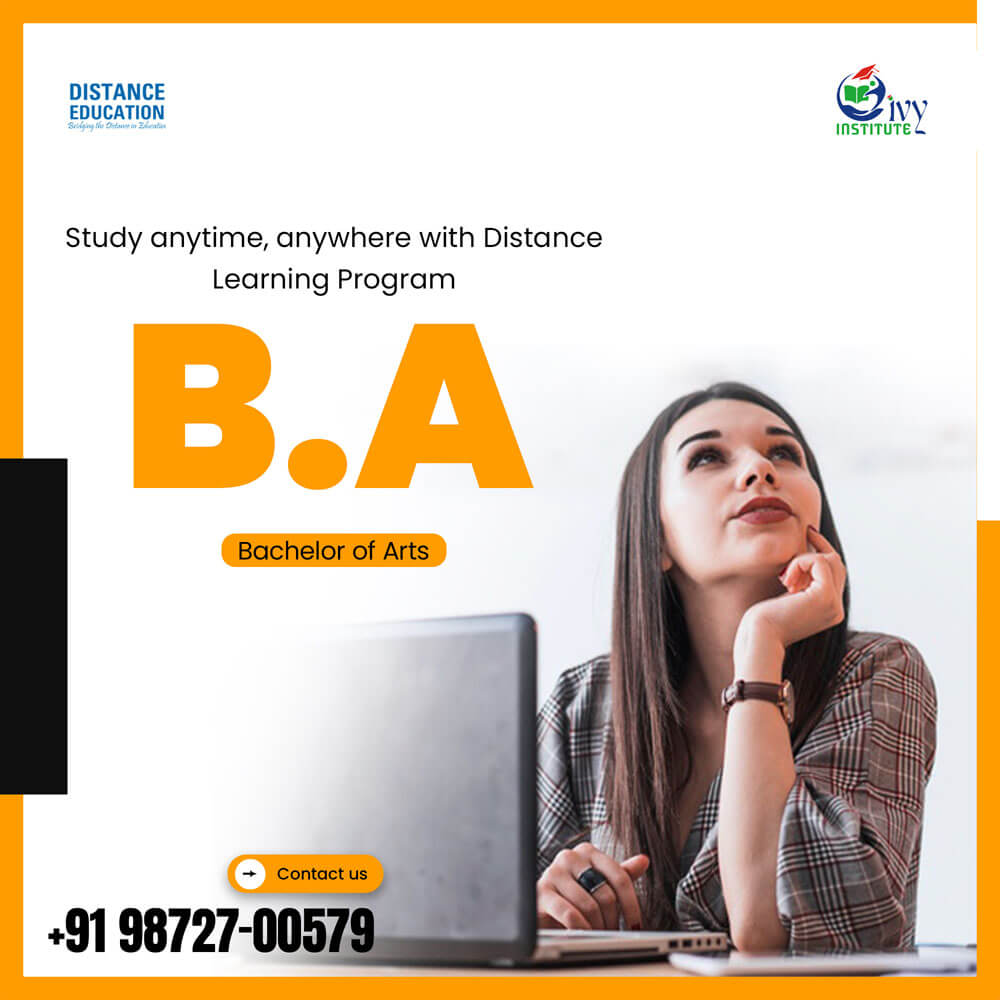 Go for BA through distance learning by IVY Ludhiana