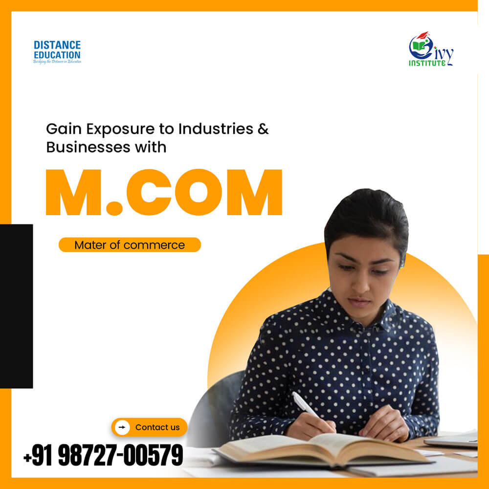 Enroll now for MCom distance learning program
